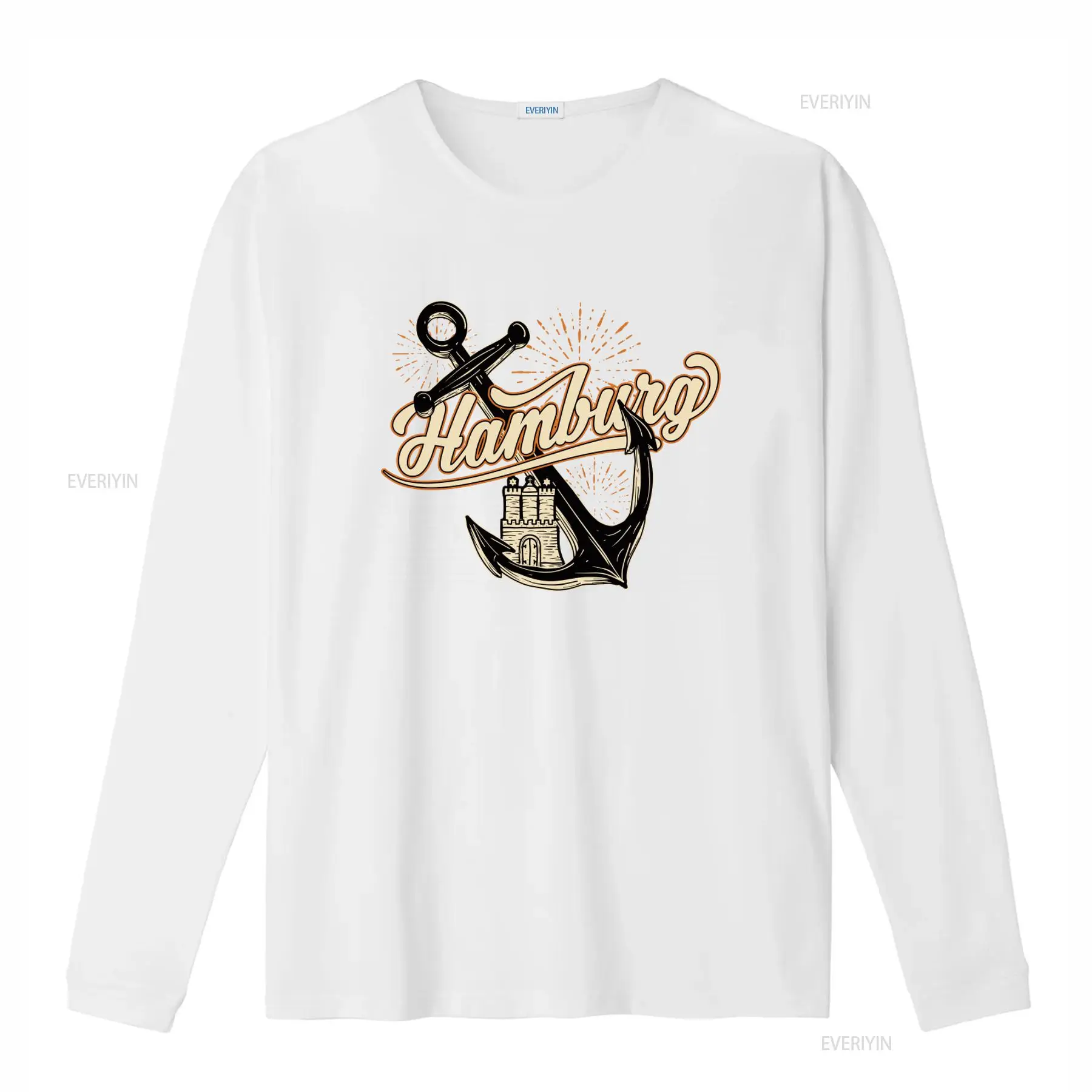 メンズ ハンブルク アンカー柄 Tシャツ。男性向けで、楽しく - Vintage Fashion Hamburg のレビューと価格