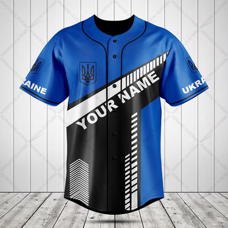 カスタム名ウクライナシールドグラフィックボタンシャツ夏カジュ - Vintage Fashion Jersey のレビューと価格
