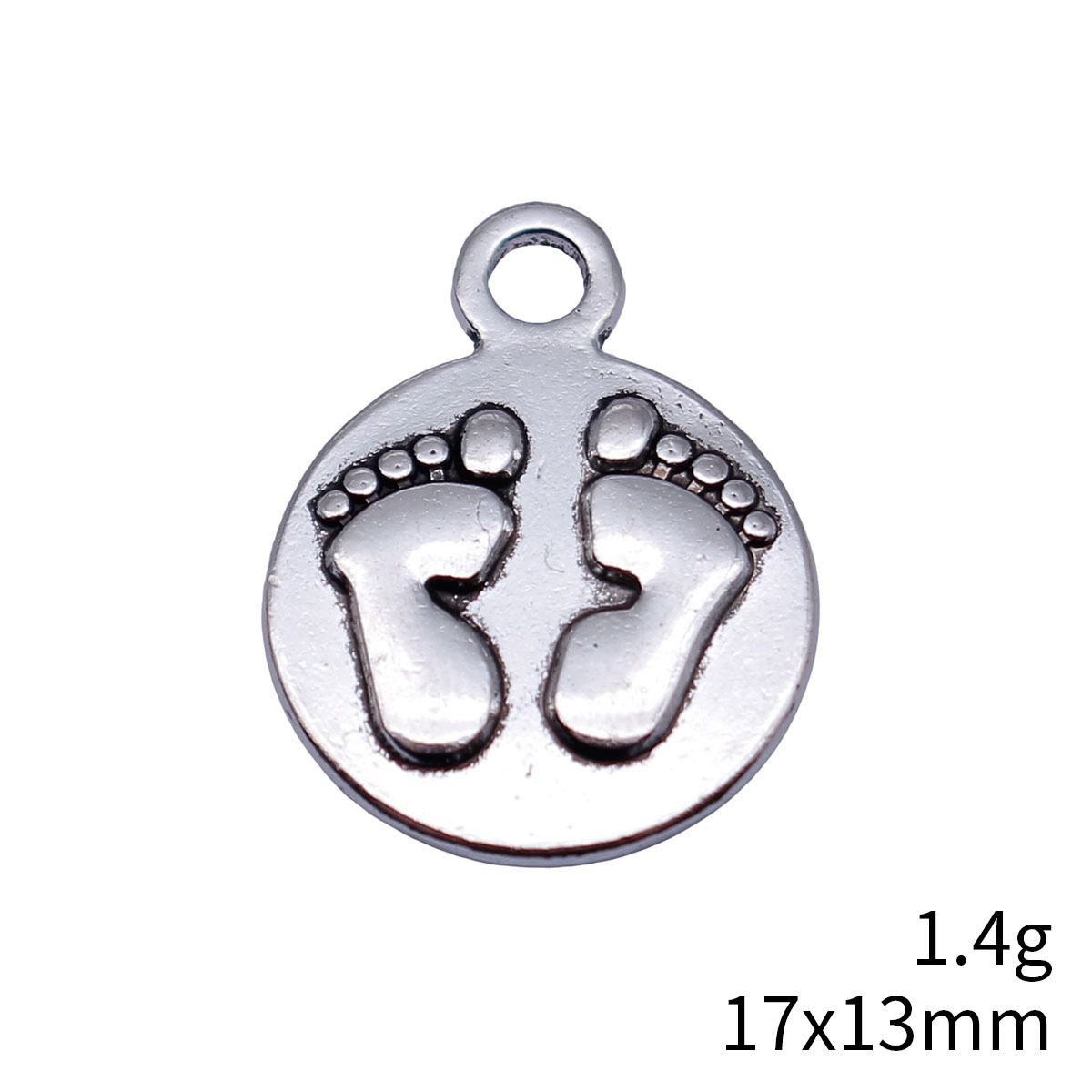 20 個 17x13mm アンティークシルバーカラーフットプ - Vintage Fashion Online のレビューと価格