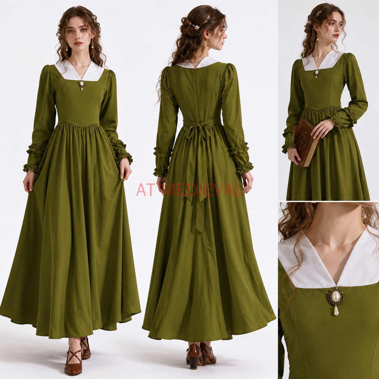 ヴィンテージビクトリア朝風デイドレス、女性用コロニアル衣装、 - Vintage Fashion Stores のレビューと価格