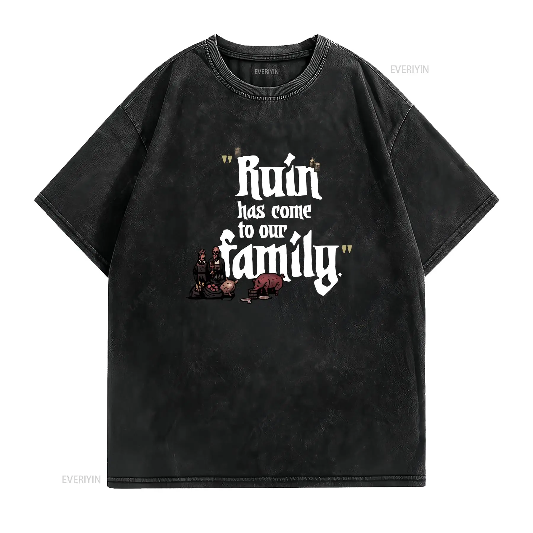 ダークレストダンジョンの名言をプリントしたTシャツ。破壊が我 - Vintage Fashion Quotes のレビューと価格