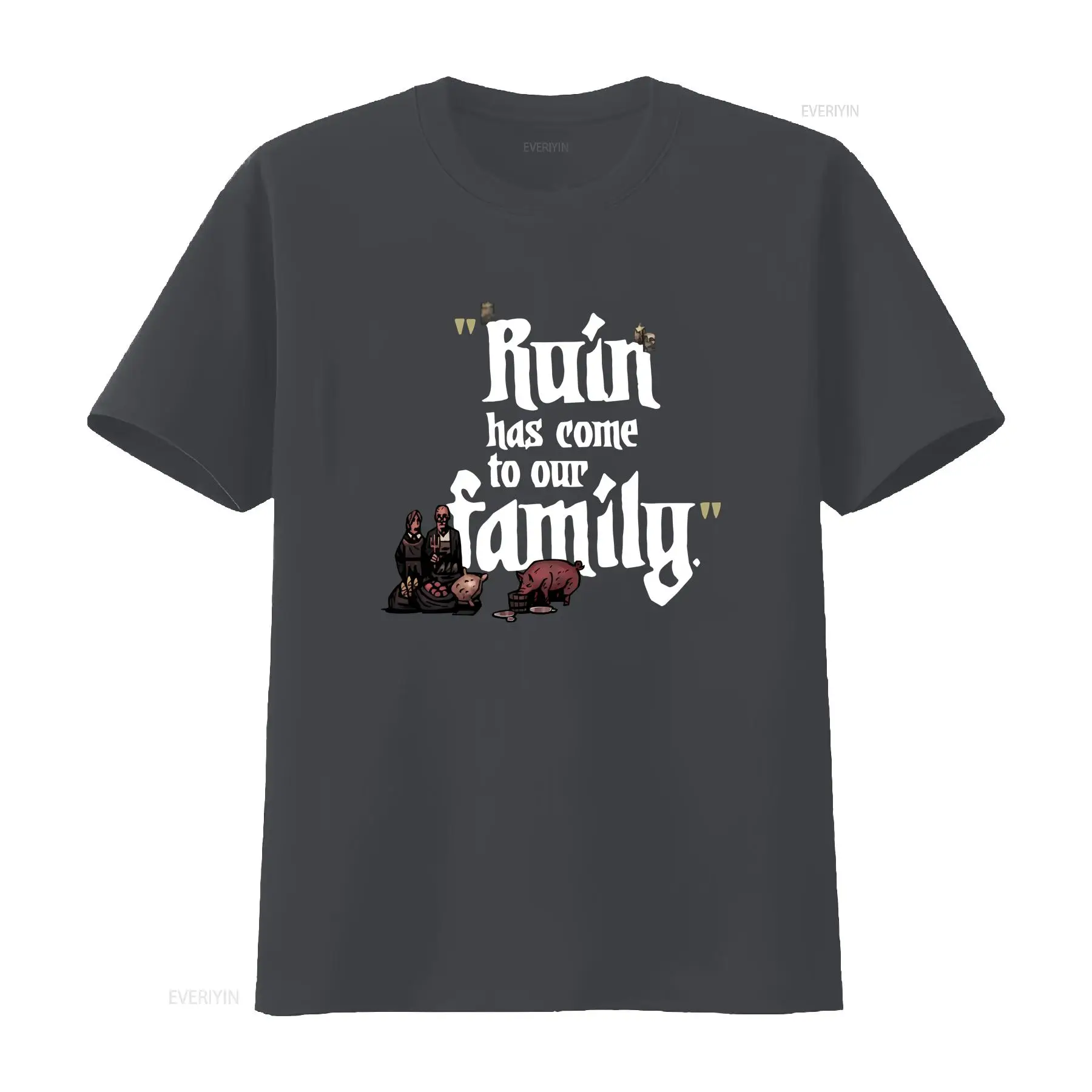 ダークレストダンジョンの名言をプリントしたTシャツ。破壊が我 - Vintage Fashion Quotes のレビューと価格